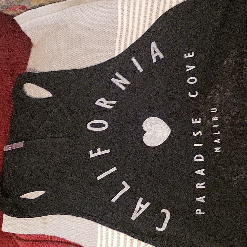 EUC sheer black California tank used once
